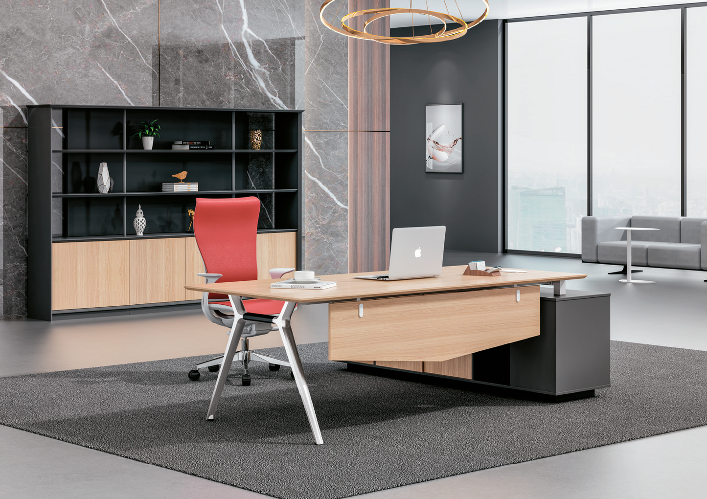 DAVY SERIES- EXECUTIVE DESK WITH SIDE RETURN