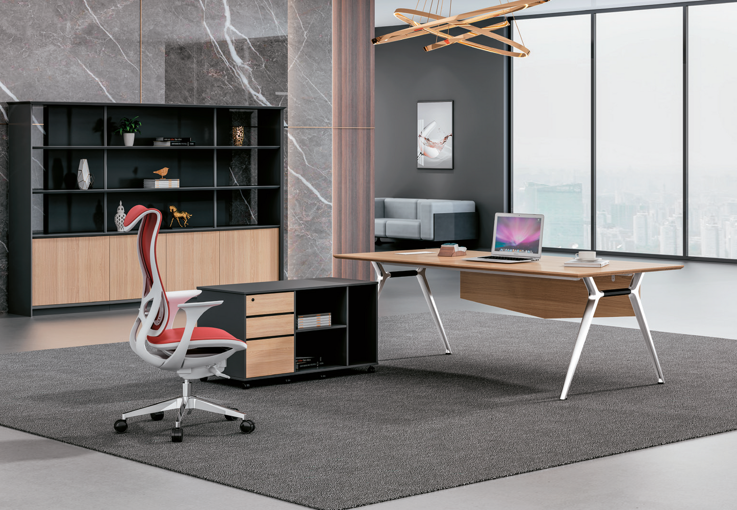 DAVY SERIES- EXECUTIVE DESK WITH SIDE RETURN